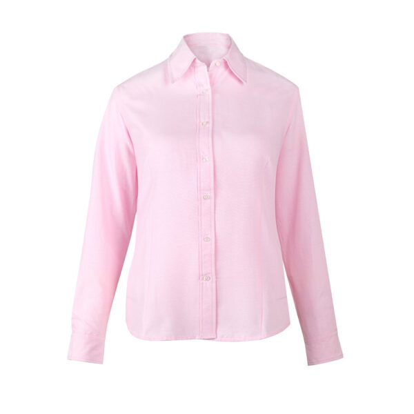 BLUSA ROSADA OXFORD MANGA LARGA - Imagen 2